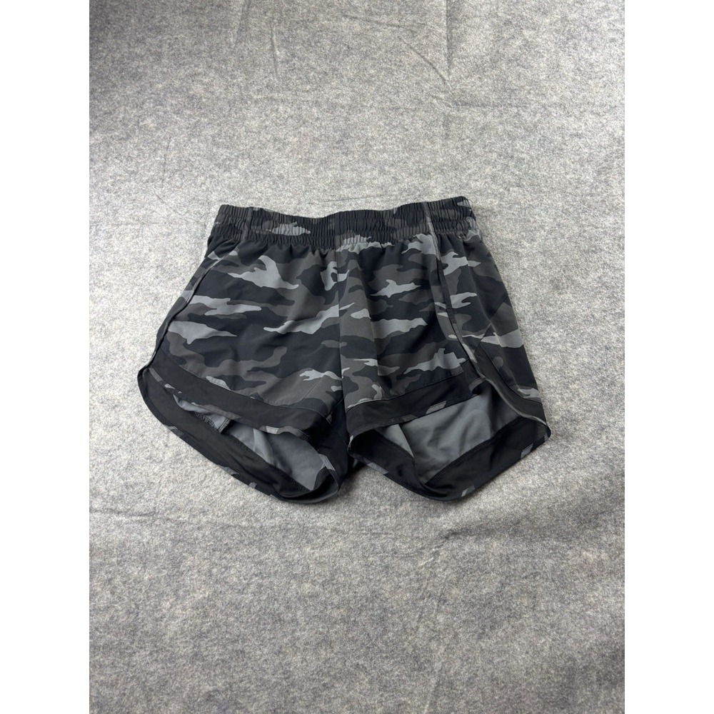 ATHLETA Women's S‎ Printed Mesh Racer Run Camo Short Black Camo Athletic Running